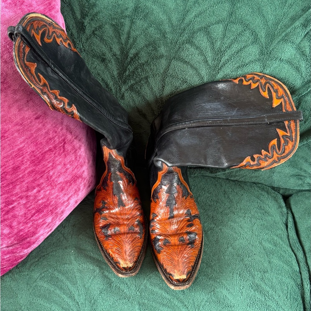 Lucchese Black and Brown Women's Boots